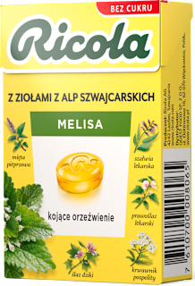 Cukierki z ziołami z alp szwajcarskich Melisa Ricola