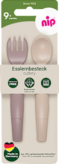 Esslernbesteck rosa/beige 2tlg. Nip