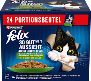 Nassfutter Katze So gut wie es aussieht Katzenfutter Gemischte Vielfalt & Gemüse Felix