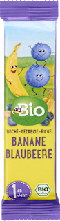 Barretta alla frutta con banana Bio e mirtilli Bio dmBio