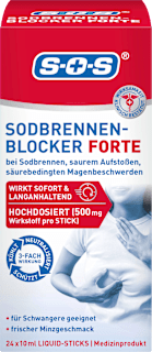 Sodbrennen Blocker Forte Liquid Sticks 24 St SOS