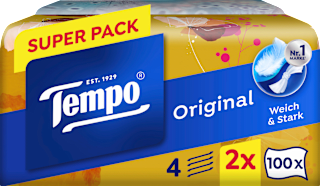 Taschentücher Box Duo Original 4-lagig sortiert Tempo