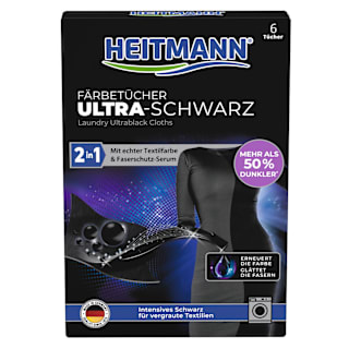 Боядисващи кърпички 2в1 за черно пране HEITMANN