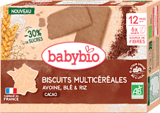 ovesné sušenky s kakaem babybio
