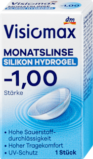  Silikon-hidrogel mjesečna kontaktna leća – dioptrija -1,00 Visiomax