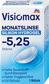 Lentilă lunară din silicon-hidrogel, putere -5,25 dioptrii Visiomax