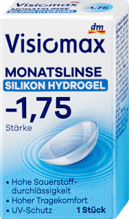 kontaktní čočky měsíční silikonové -1,75 DP Visiomax