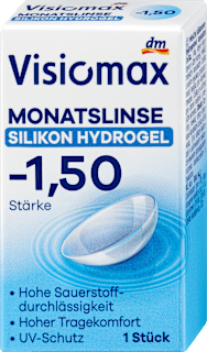 kontaktní čočky měsíční silikonové -1,50 DP Visiomax