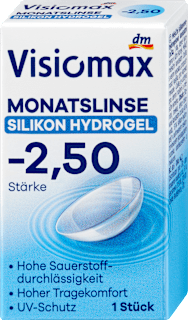 Mesečna silikonsko-hidrogelna kontaktna leča, dioptrija -2,50 Visiomax