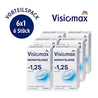 Monatslinse Dioptrie -1,25 (6x1 Stück), Vorteilspack Visiomax
