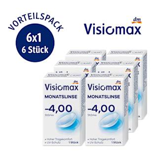 Monatslinse Dioptrie -4,00 (6x1 Stück), Vorteilspack Visiomax