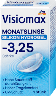 Mesečna silikonsko-hidrogelna kontaktna leča, dioptrija -3,25 Visiomax