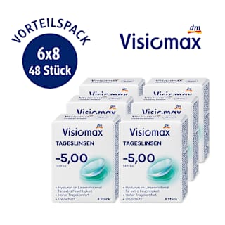 Tageslinsen Dioptrie -5,00 (6x8 Stück), Vorteilspack Visiomax