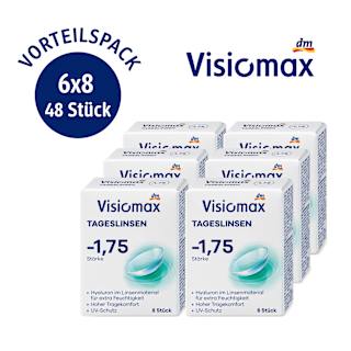 Tageslinsen Dioptrie -1,75 (6x8 Stück), Vorteilspack Visiomax