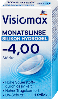 Mesečna silikonsko-hidrogelna kontaktna leča, dioptrija -4,00 Visiomax