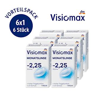 Monatslinse Dioptrie -2,25 (6x1 Stück), Vorteilspack Visiomax