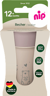 Trinkbecher rosa/beige, ab 12. Monat, 250 ml Nip