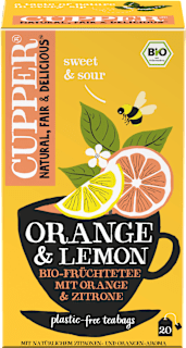 Früchtetee, Orange & Lemon mit Orange & Zitrone (20 Beutel) Cupper