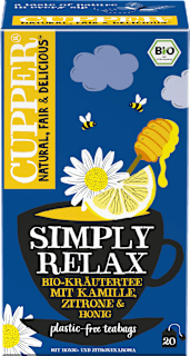 Kräutertee, Simply Relax mit Kamille, Zitrone & Honig (20 Beutel) Cupper