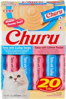 Krémová pochúťka pre mačky Churu tuniak a losos CIAO