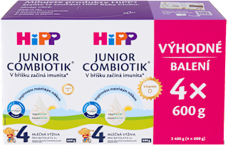 pokračovací mléčná kojenecká výživa 4 Junior Combiotik 24m, 4x600g HiPP