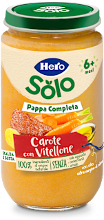 Pappa completa carote con vitellone Hero Solo