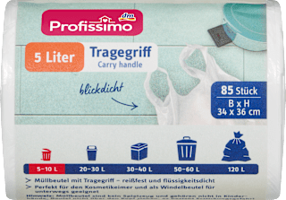 Müllbeutel 5 l mit Tragegriff Profissimo