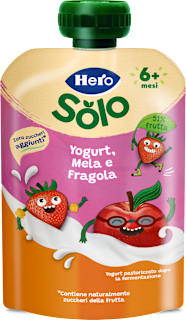 Pouch yogurt, mela e fragola Hero Solo
