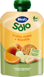 Pouch frutta mista e biscotto Hero Solo