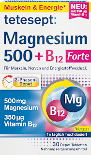 Tabletten Magnesium 500 + B12 Forte tetesept