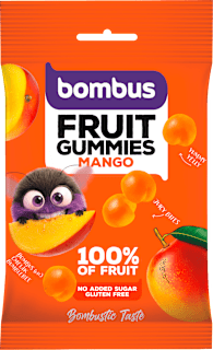 ovocné kousky Fruit Gummies s příchutí mango bombus