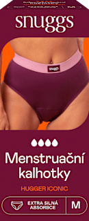 menstruační kalhotky Hugger Iconic Burgundy, velikost M snuggs