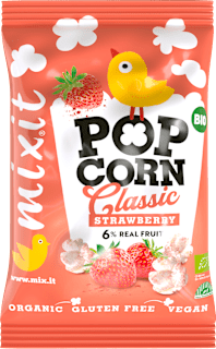 bio popcorn Jahoda mixit
