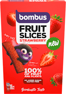 Fruit slices s příchutí jahoda 5x20 g bombus