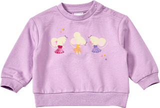 Sweatshirt mit Mäuse-Motiv, lila, Gr. 68 ALANA