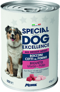 Alimento umido per cani adulti vitello e pollo SPECIAL DOG EXCELLENCE