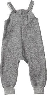 Latzhose aus Wollwalk mit Mitwachsfunktion, grau, Gr. 98/104 ALANA
