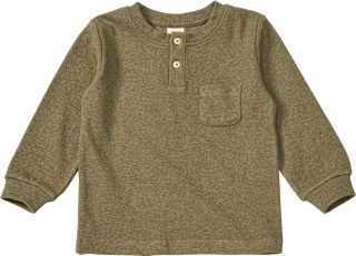 Langarmshirt mit Ripp-Struktur, grau, Gr. 110 ALANA