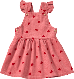 Kleid aus Kord mit Herz-Muster, rosa, Gr. 104 ALANA