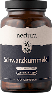 Schwarzkümmelöl ungefiltert extra aktiv Kapseln 60 St nedura
