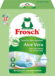 Vollwaschmittel Pulver Aloe Vera Sensitive Frosch