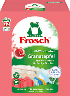 Colorwaschpulver Granatapfel Frosch