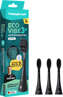 Aufsteckbürsten Eco Vibe 3+ All Black happybrush