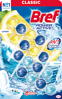 Tuhý WC blok Classic Power Aktiv Ocean – Lemon Bref