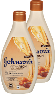 Oljni gel za tuširanje Vita-Rich Rejuvenating, 2 × 400 ml Johnson's