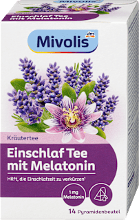 Kräutertee, Einschlaf Tee mit Melatonin (14 Beutel) Mivolis
