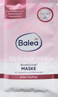 Gesichtsmaske Reiswasser Biozellulose Balea