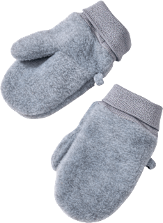 Fäustlinge aus Fleece, grau, Gr. 2 PUSBLU