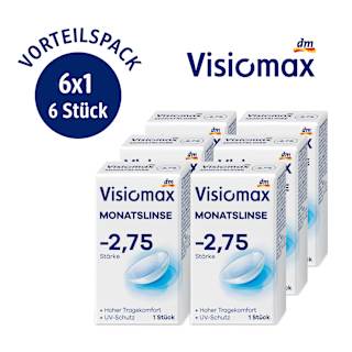 Monatslinse Dioptrie -2,75 (6x1 Stück), Vorteilspack Visiomax