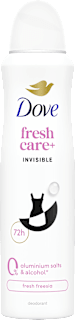 Deodorante spray fresh+care invisible 0% Dove
